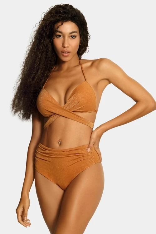 Wiązane bikini błysk z wysokim stanem fl23/874
