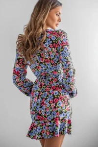 Sukienki - Niebiesko-rowa sukienka letnia cindy