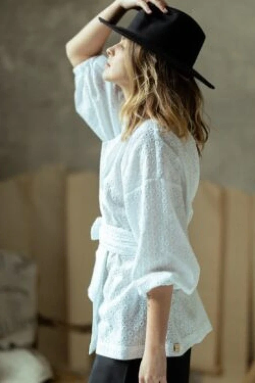 Mani batystowe kimono – white lawn