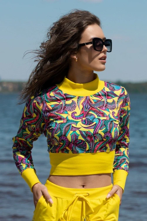 Bluza krótka ravel yellow