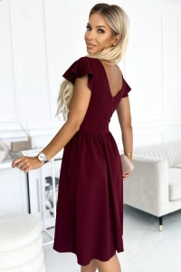 Besima.pl - Rozkloszowana sukienka bordowa nu425-4