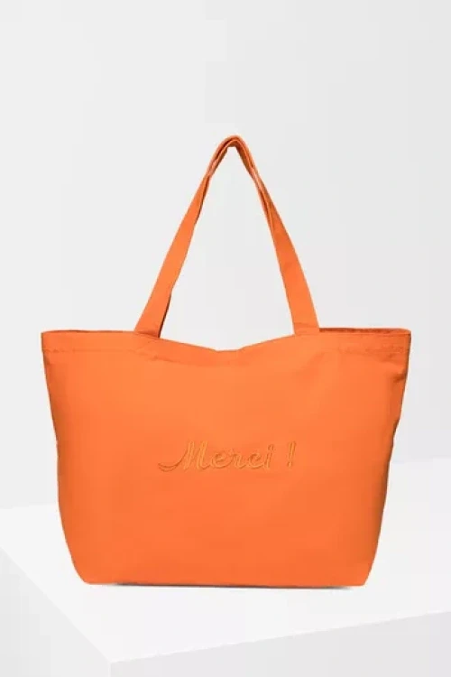 Pomaraczowa torebka shopper beach time deezee&ccc