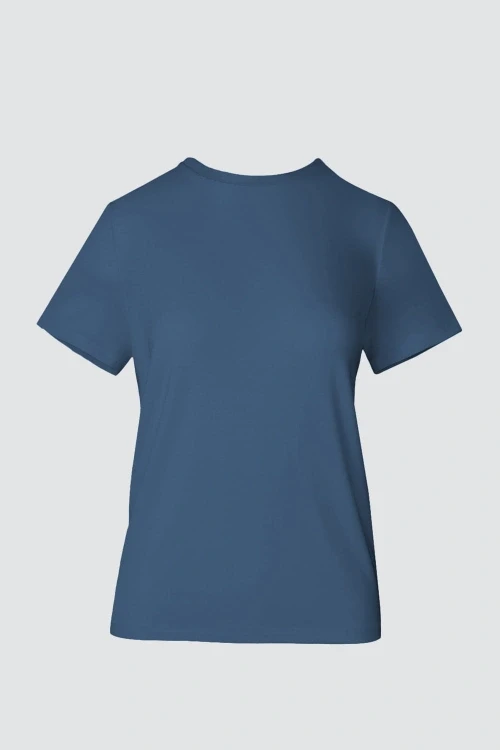 T-shirt miss basic vintage blue