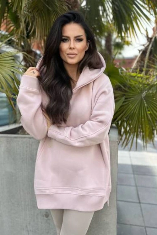 Brudnorowa bluza z kapturem oversize by o la la
