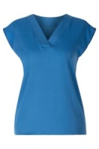 Bluzki - Klasyczna bluzka damska niebieska