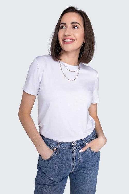 T-shirt miss basic white