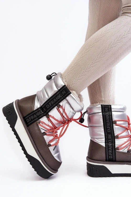 śniegowce model d.franklin dfsh371006 silver - step in style