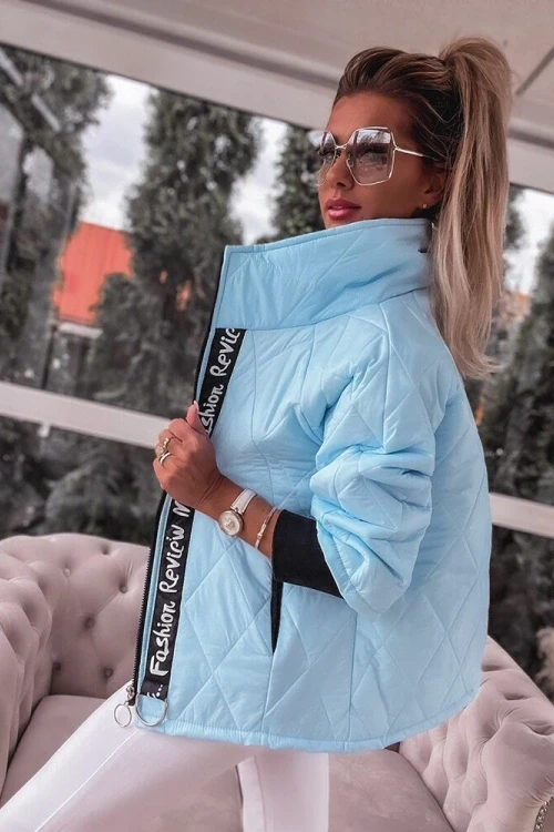 Kurtka wiosenna ze stójką baby blue