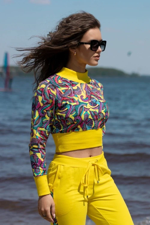 Bluza krótka ravel yellow