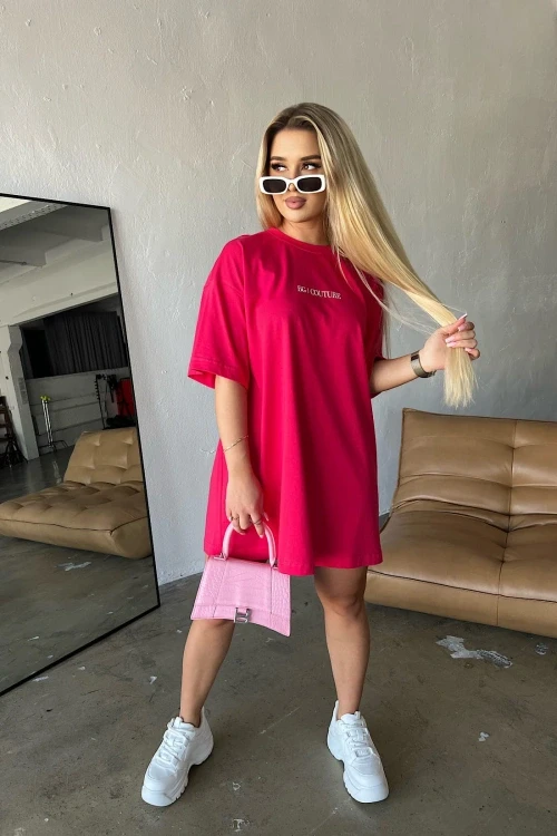 T-shirt oversize bg like a dress brandenburg czerwony