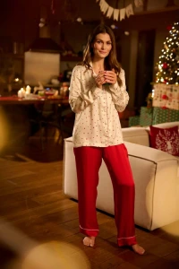 Naoko-store.pl - Długie spodnie od piżamy jolly holly