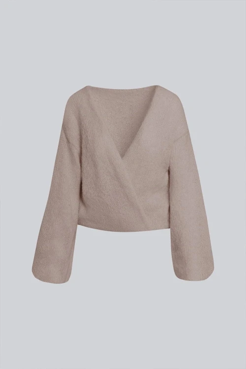 Sweter miss stylish taupe