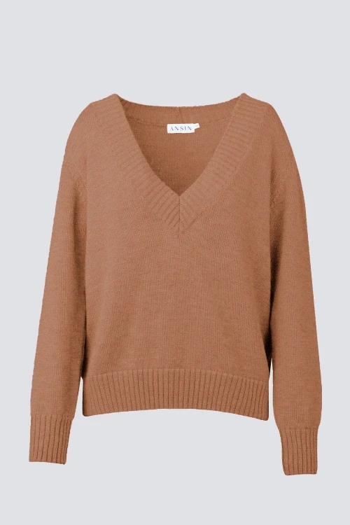Sweter miss timeless camel