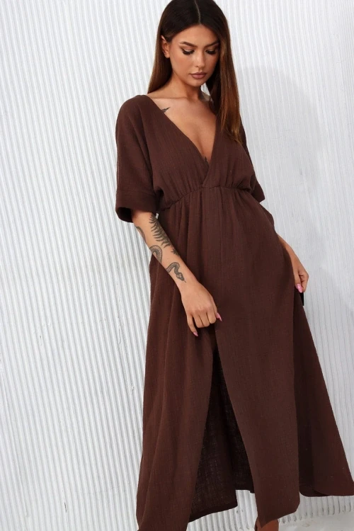 Sukienka model dpmco01 brown - miss city official