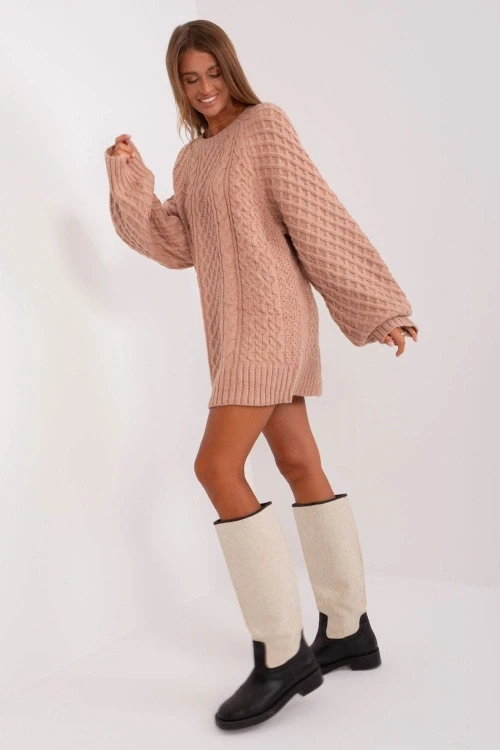 Sweter damski model at-sw-2367-2.64p dark pink - at