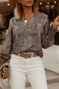 Candytm.pl - Bluzka koszula vanity ze cigaczem przy rkawach panther