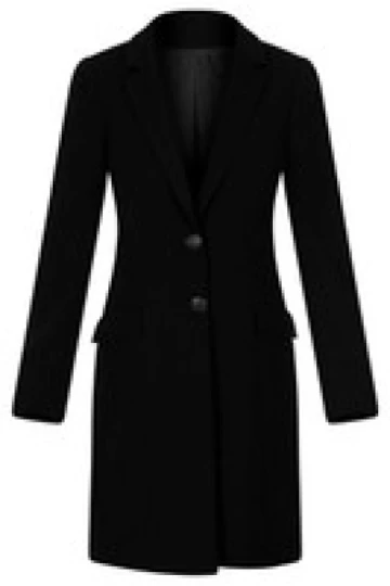 Modny płaszcz damski 5023 czarny