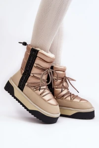 Ajstyle - śniegowce model d.franklin dfsh371006 beige - step in style