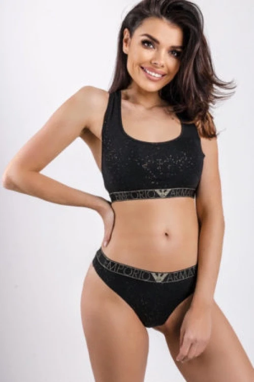 Komplet bielizny emporio armani logo czarny