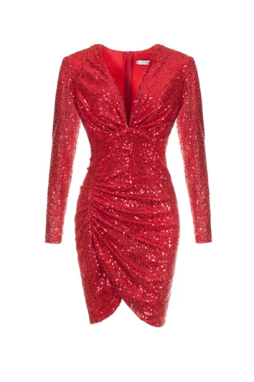 Sukienka rebel sequins red