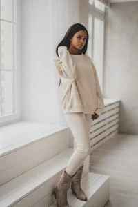 Ohbemore - Spodnie dresowe beige konopia