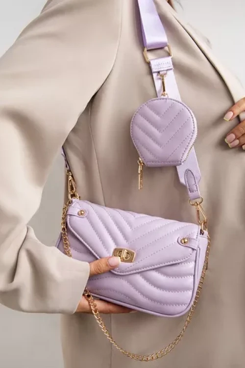 Liliowa torebka na acuszku rich lady deezee&ccc
