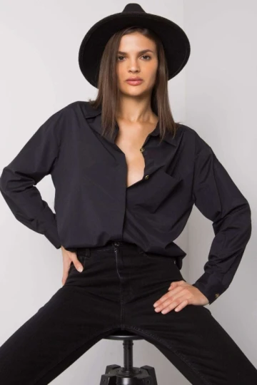 Koszula damska model em-ks-005.34 black - ex moda