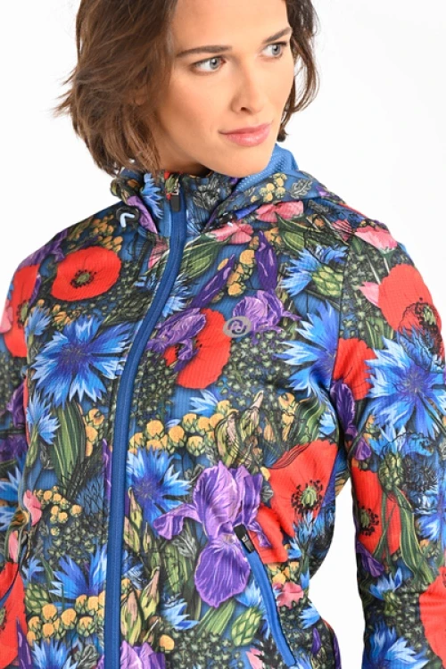 Bluza rozpinana premium z kapturem meadow mosaic