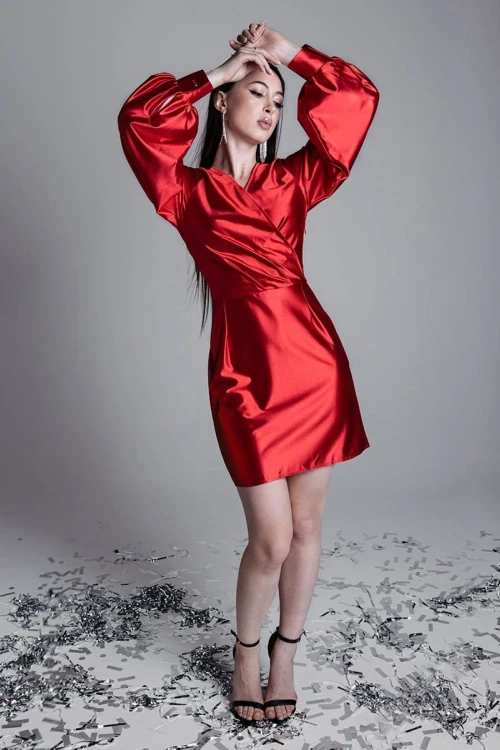 Sukienka sally czerwona
