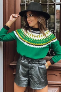 Dstreet.pl - Sweter damski ruby glow zielony dstreet my2250
