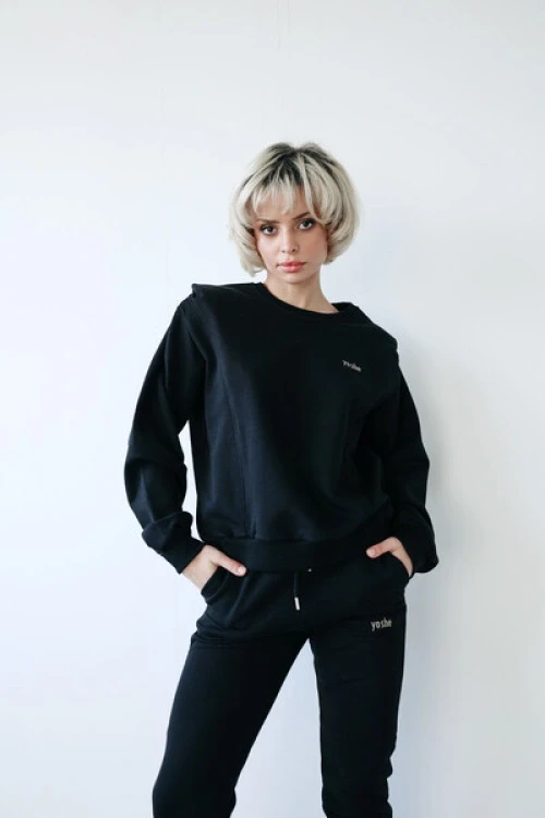Bluza leisure wear z poduszkami noir