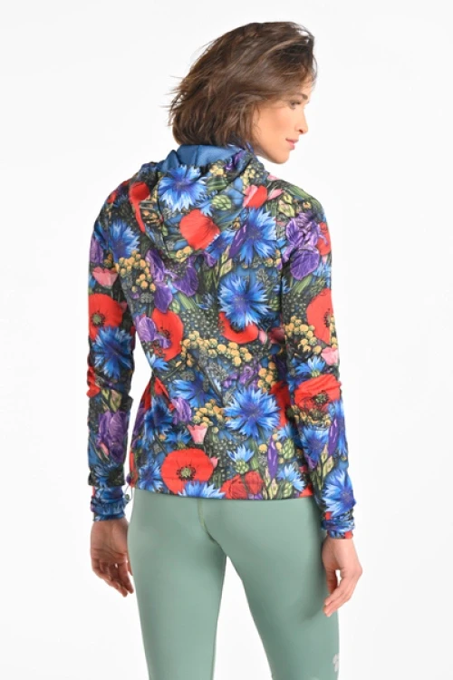 Bluza rozpinana premium z kapturem meadow mosaic