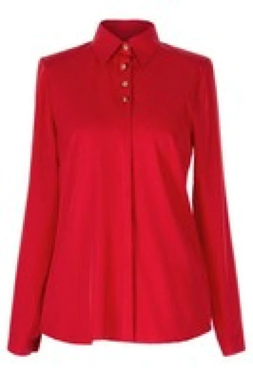 Koszulowa bluzka damska czerwień