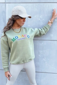 Dstreet.pl - Bluza damska oversize monaco ciemnozielona dstreet by1233
