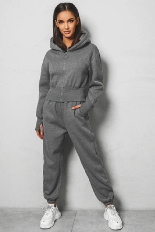 Komplet dresowy dwuczciowy damski grafitowy ozonee js/8c79/5
