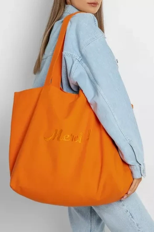 Pomaraczowa torebka shopper beach time deezee&ccc