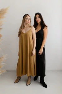 Ohbemore - Oh cupro party dress gold