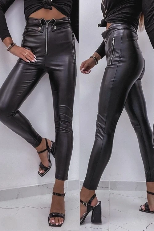 Legginsy z ekoskry woskowane