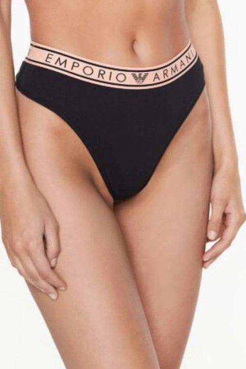 Stringi emporio armani typu tanga czarne