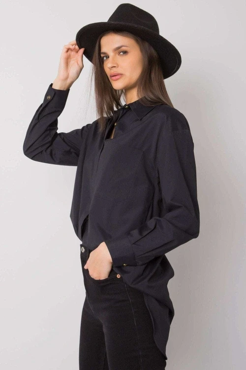 Koszula damska model em-ks-005.34 black - ex moda
