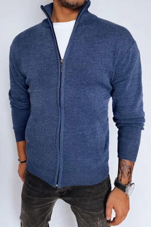 Sweter męski rozpinany niebieski dstreet wx2152