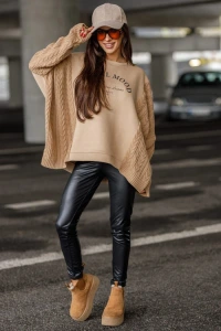 Nowości - Bluza damska model dpmc41 camel - miss city official