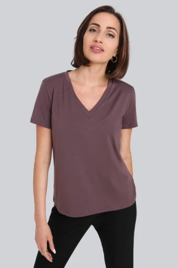 T-shirt miss classic plum