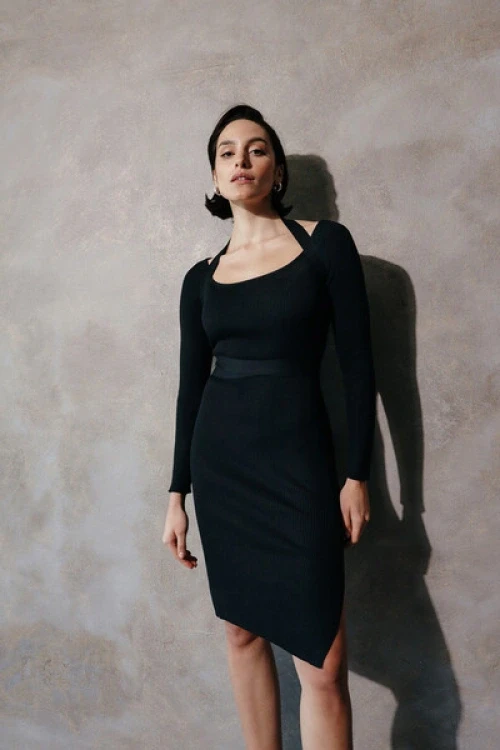 Sukienka dzianinowa misty black
