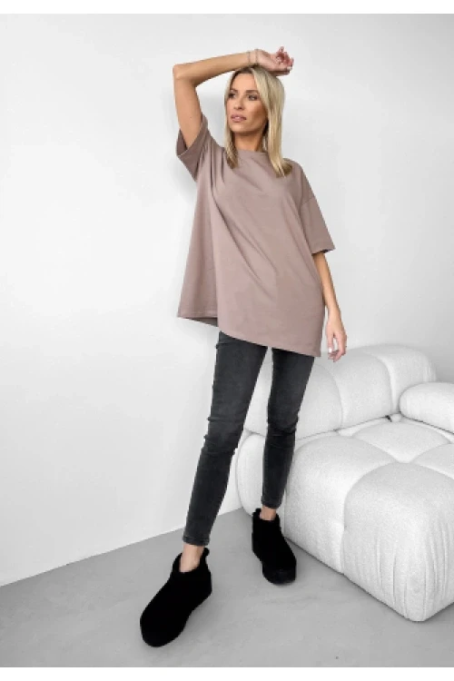T-shirt oversize taupe