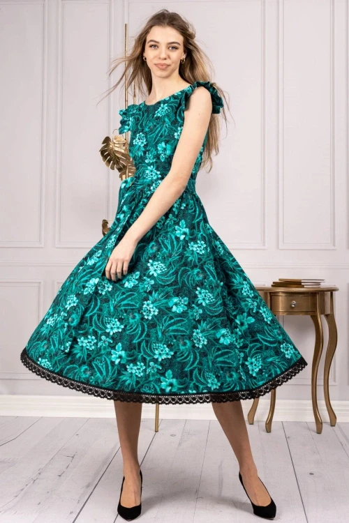 Sukienka z rkawkami "motylki" "sakura" blue