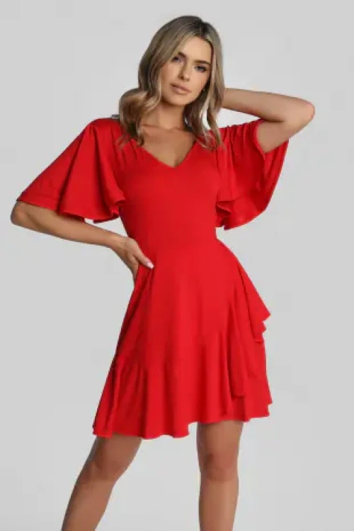 Sukienka juanita mini - czerwona