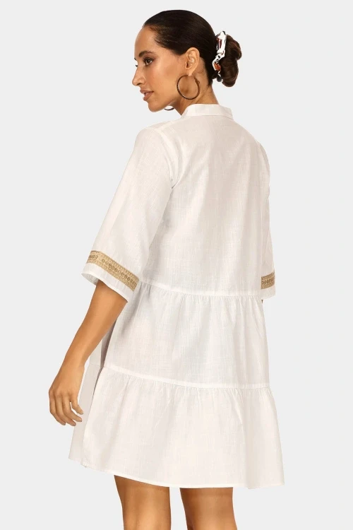 Tunika plażowa sukienka z haftami boho f225/818