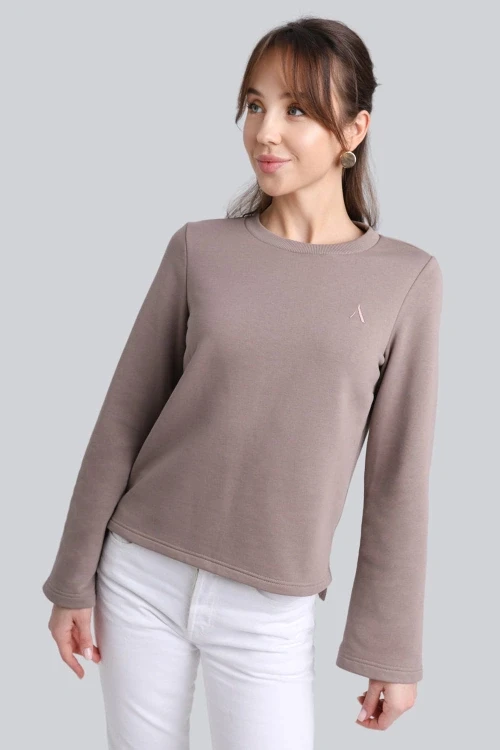 Longsleeve miss boxy latte
