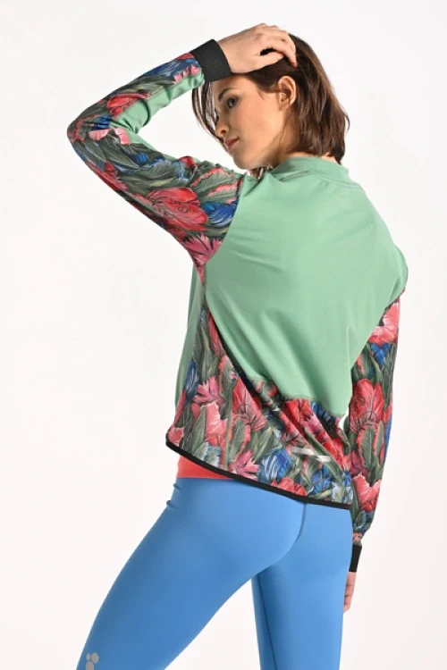 Designerska bluza sportowa zip tulips